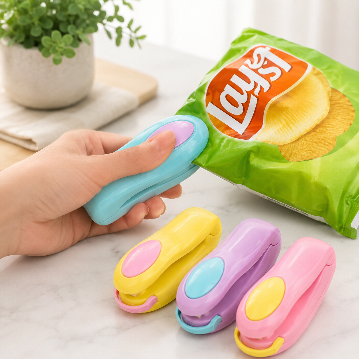 Mini Sellador De Bolsa a Pila (Con Iman)