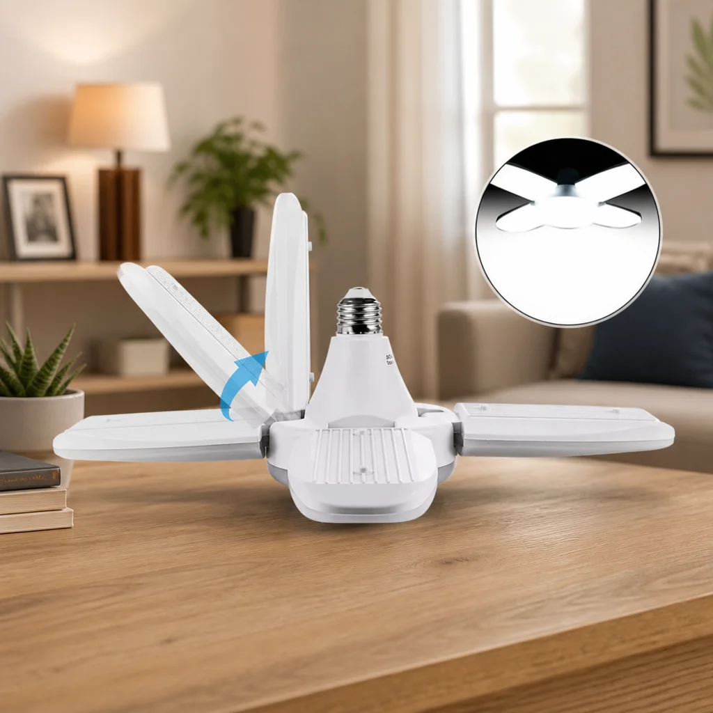 Lampara Led Plegable 4 Aspas
