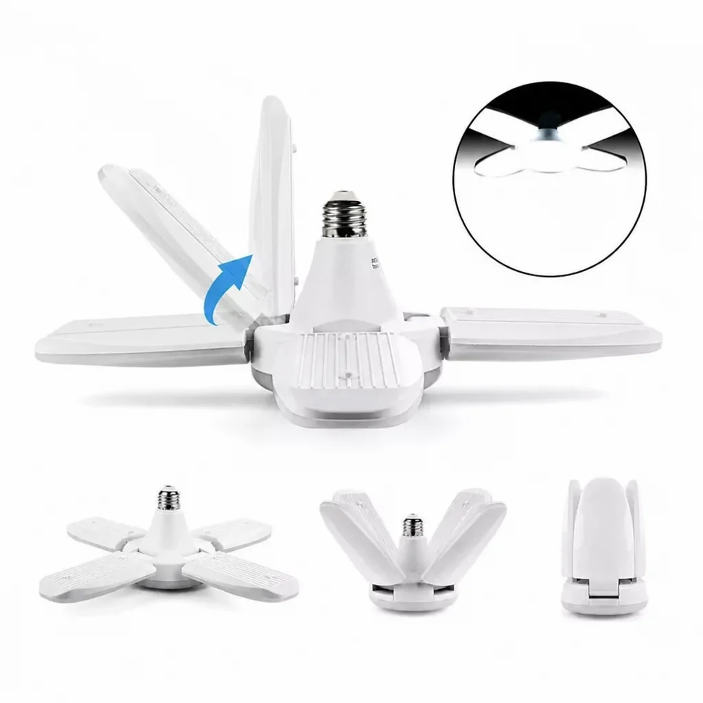 Lampara Led Plegable 4 Aspas
