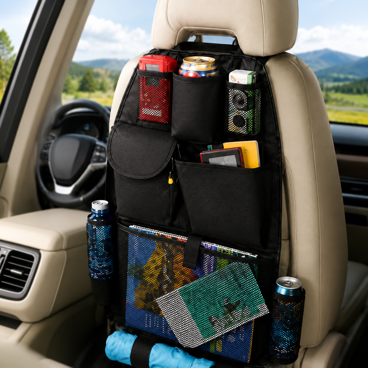Organizador asiento auto