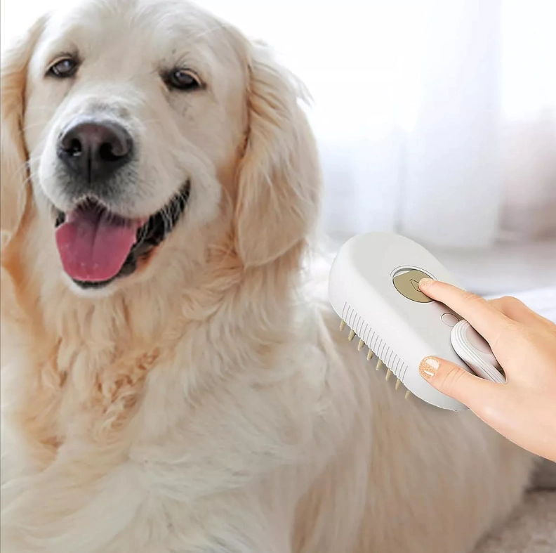Cepillo A Vapor Mascota Masajeador Recargable Usb