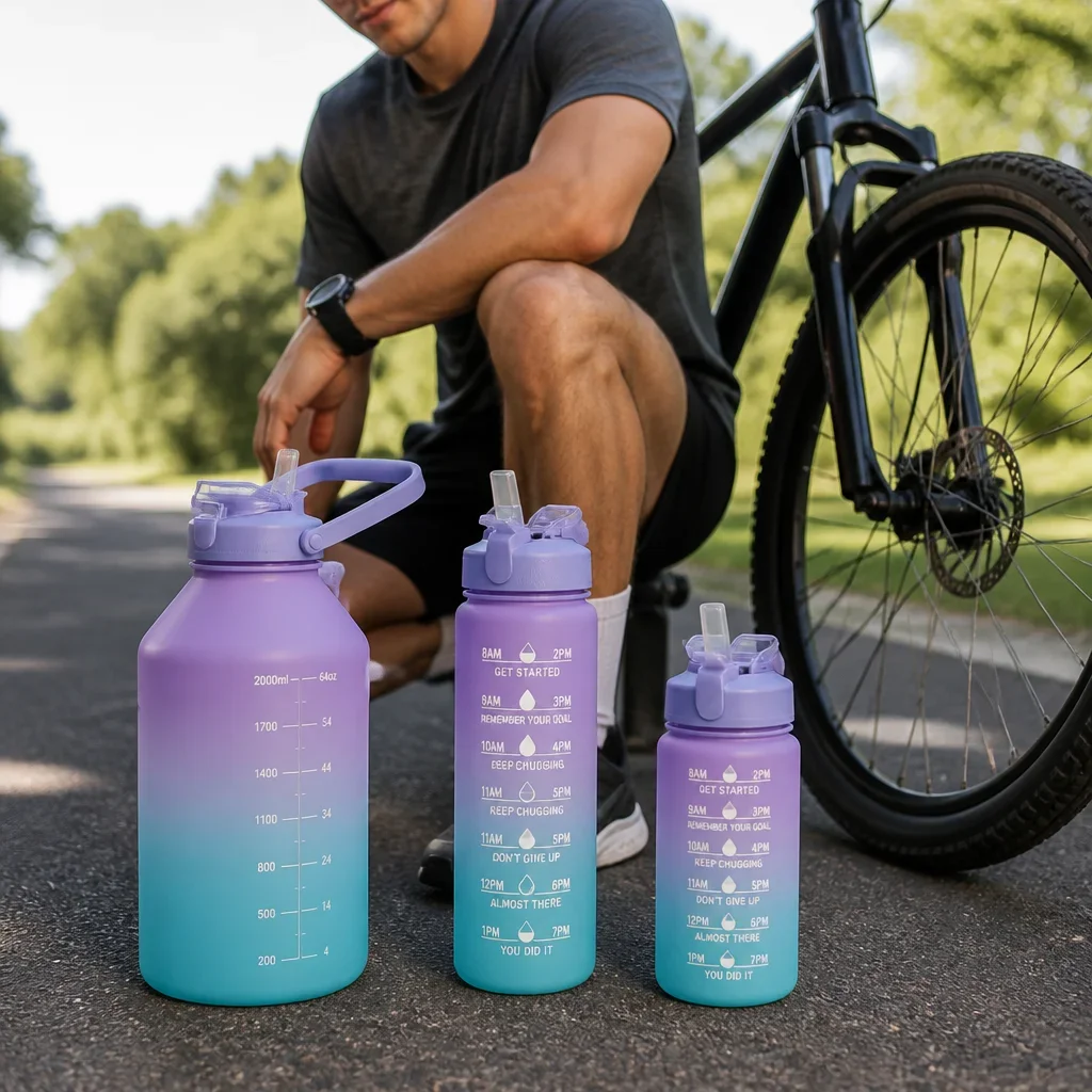 Set 3 Botellas Motivacionales Degrade