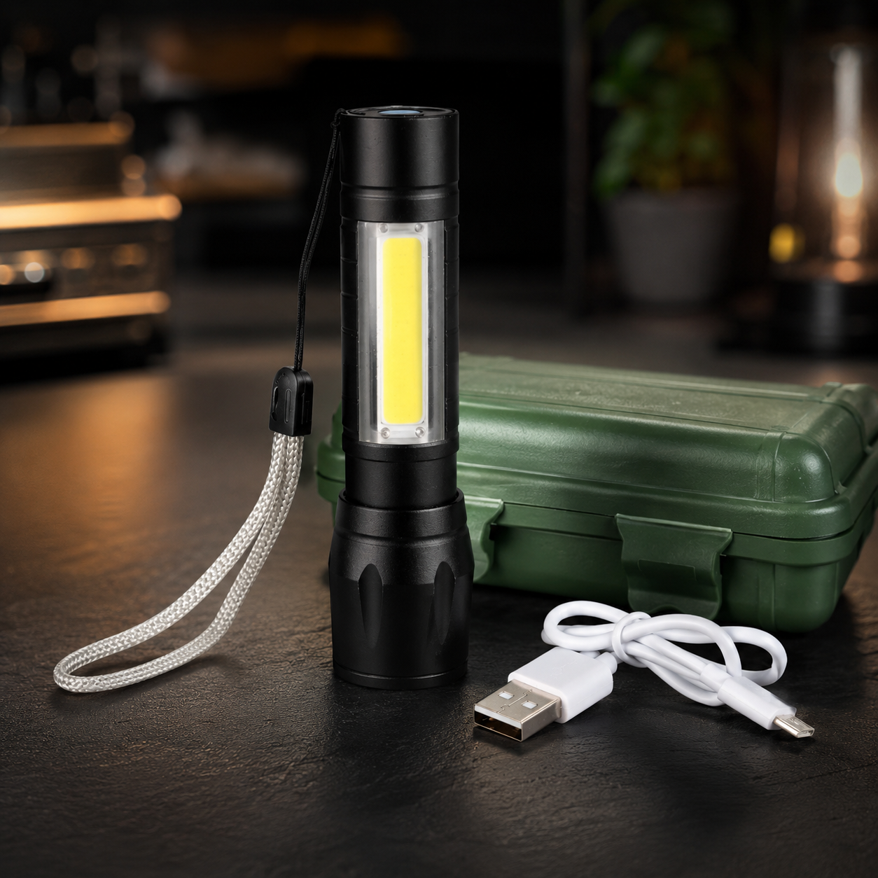 Mini linterna tactica recargable