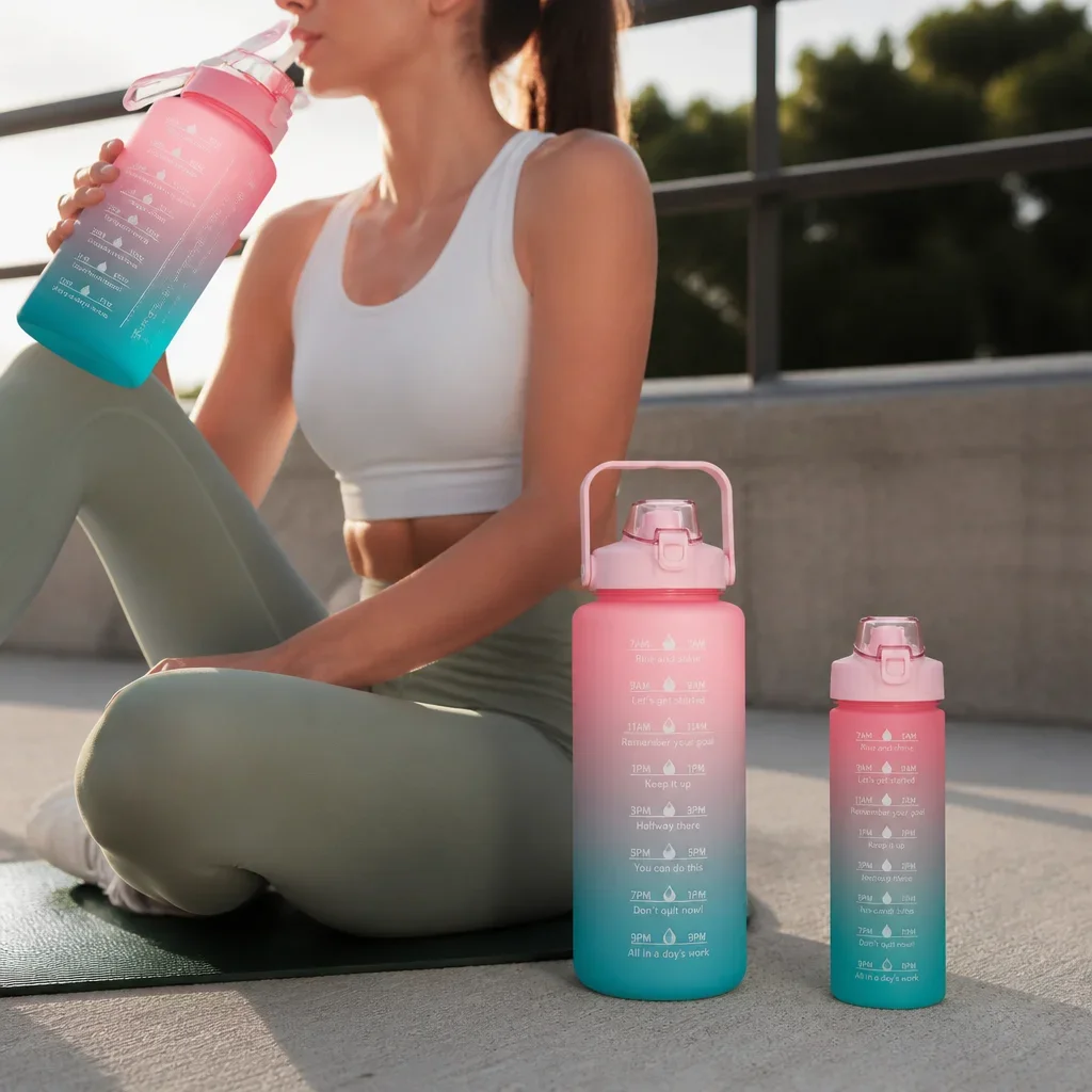 Set 3 Botellas Motivacionales Degrade