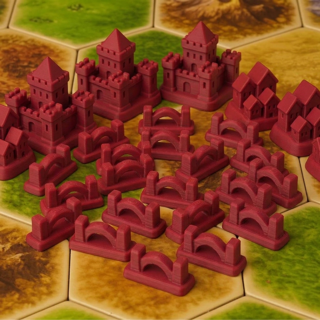 Fichas de Reemplazo para Catan - Kit Completo para 4 Jugadores