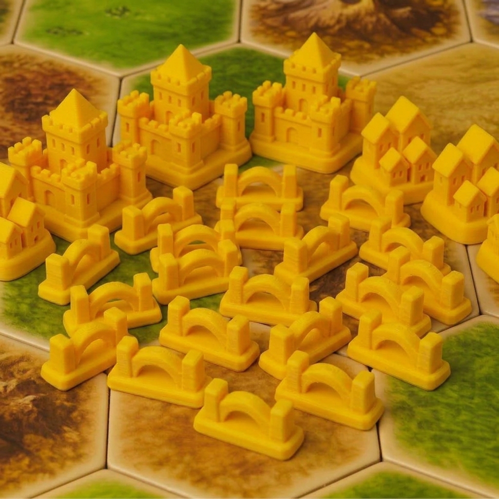 Fichas de Reemplazo para Catan - Kit Completo para 4 Jugadores