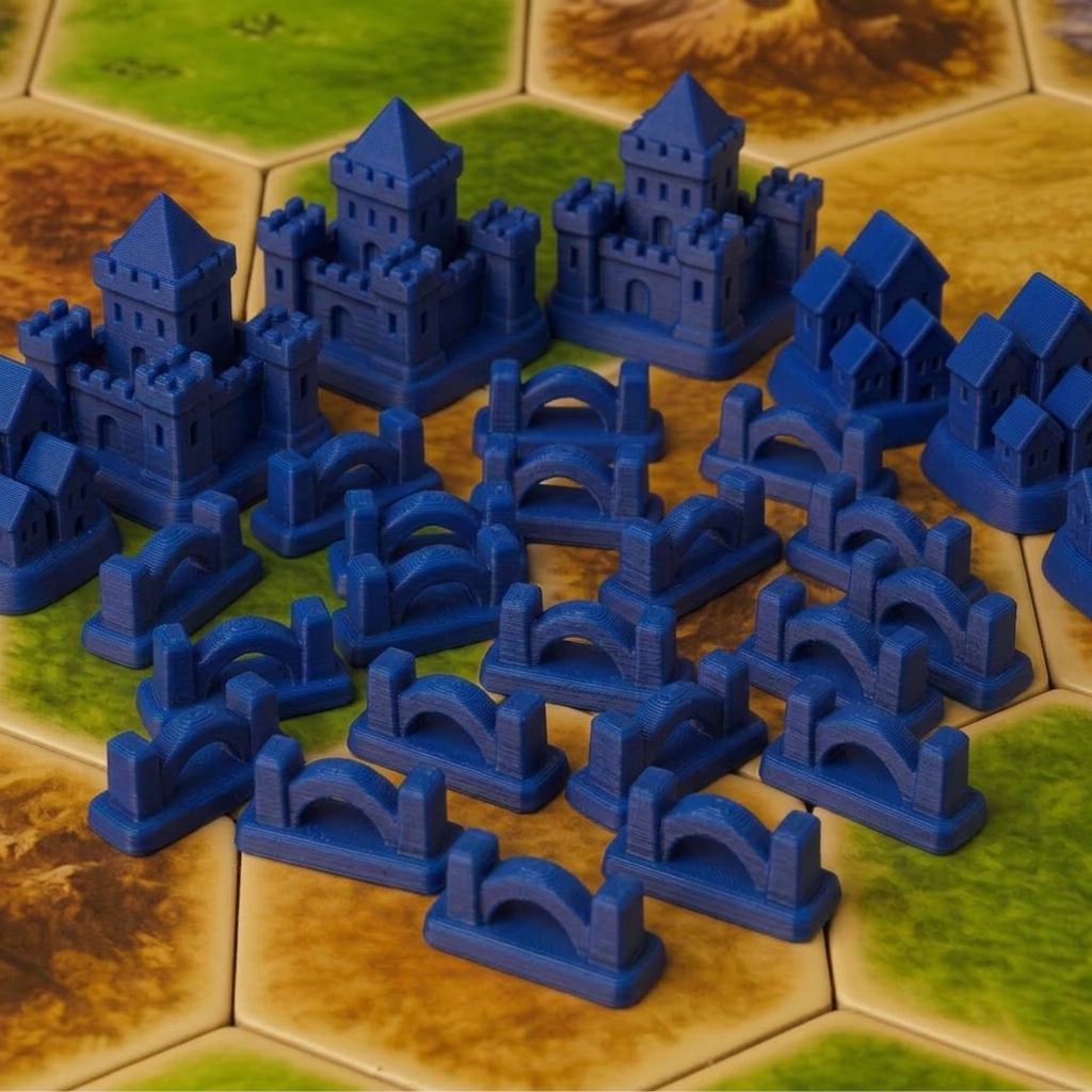 Fichas de Reemplazo para Catan - Kit Completo para 4 Jugadores