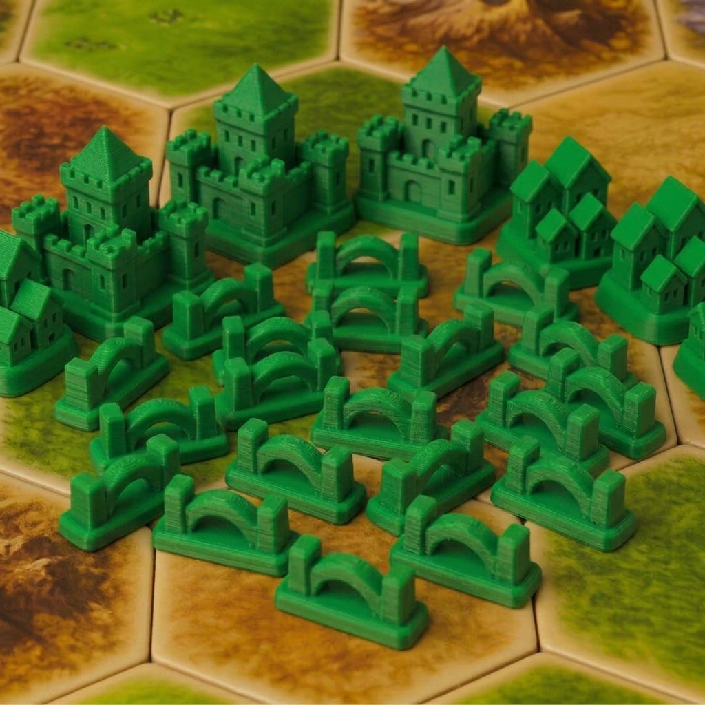 Fichas de Reemplazo para Catan - Kit Completo para 4 Jugadores