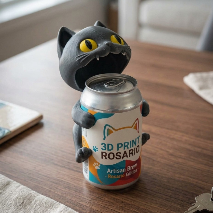Tapa Cubre Lata con Bisagra Gatito